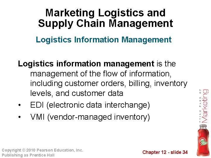Marketing Logistics and Supply Chain Management Logistics Information Management Logistics information management is the