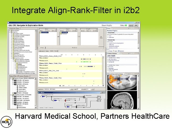 Integrate Align-Rank-Filter in i 2 b 2 Harvard Medical School, Partners Health. Care Integrate Align-Rank-Filter in i 2 b 2 Harvard Medical School, Partners Health. Care