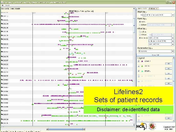 Lifelines 2 Sets of patient records multiple patients Disclaimer: de-identified data Lifelines 2 Sets of patient records multiple patients Disclaimer: de-identified data
