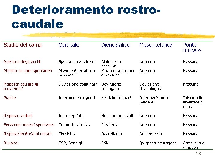 Deterioramento rostrocaudale 26 