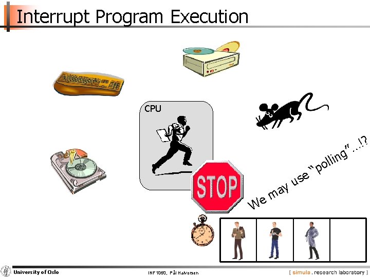 Interrupt Program Execution CPU g llin ” s u y po “ e a