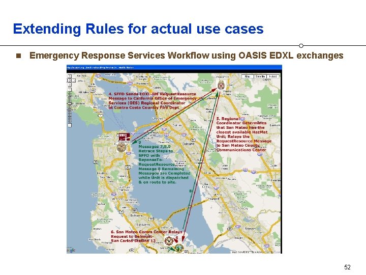 Extending Rules for actual use cases n Emergency Response Services Workflow using OASIS EDXL