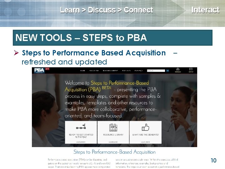 New – Coming This NEWTools TOOLS – STEPS to Year PBA Ø Steps to