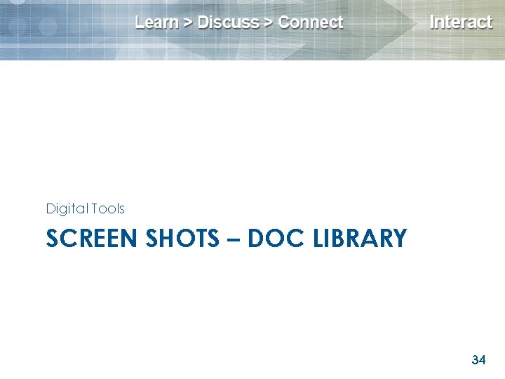 Digital Tools SCREEN SHOTS – DOC LIBRARY 34 