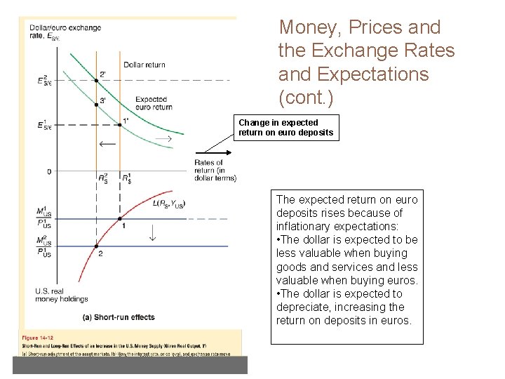 Money, Prices and the Exchange Rates and Expectations (cont. ) Change in expected return