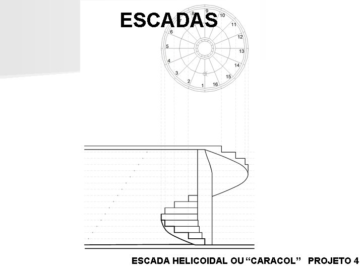 ESCADAS ESCADA HELICOIDAL OU “CARACOL” PROJETO 4 ESCADAS ESCADA HELICOIDAL OU “CARACOL” PROJETO 4