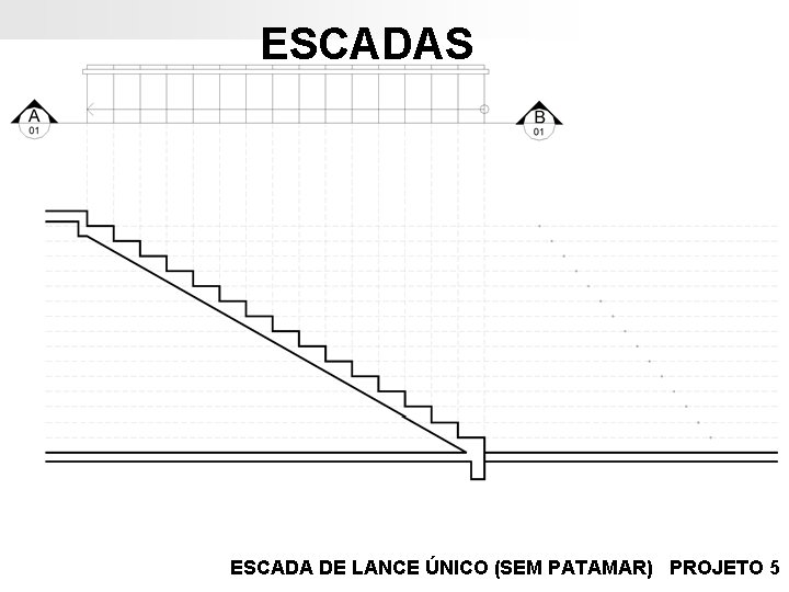 ESCADAS ESCADA DE LANCE ÚNICO (SEM PATAMAR) PROJETO 5 ESCADAS ESCADA DE LANCE ÚNICO (SEM PATAMAR) PROJETO 5