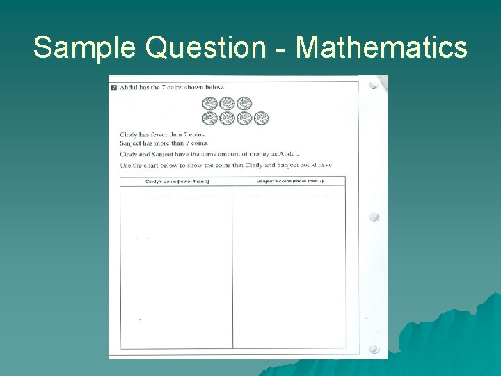 Sample Question - Mathematics 