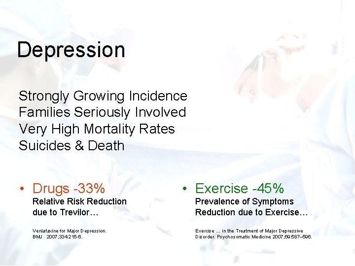 Depression Strongly Growing Incidence Families Seriously Involved Very High Mortality Rates Suicides & Death Depression Strongly Growing Incidence Families Seriously Involved Very High Mortality Rates Suicides & Death