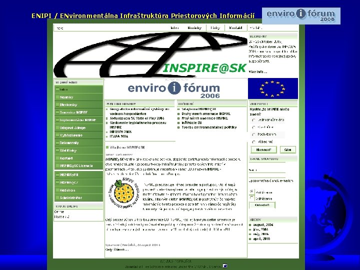 ENIPI / ENvironmentálna Infraštruktúra Priestorových Informácií 