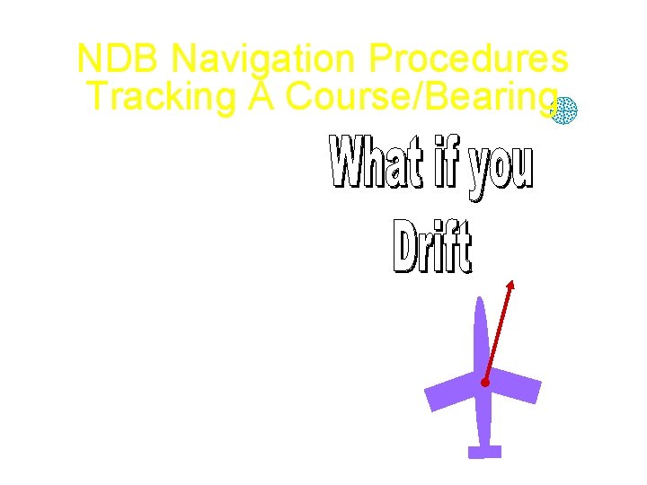 NDB Navigation Procedures Tracking A Course/Bearing 
