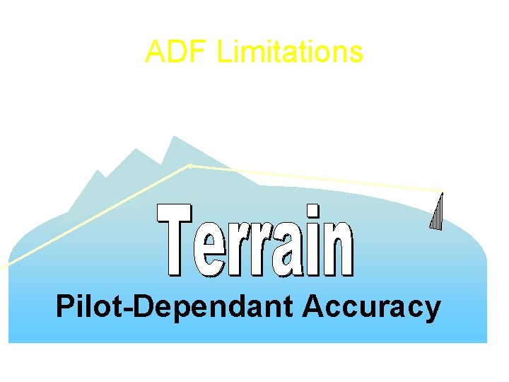 ADF Limitations Pilot-Dependant Accuracy 