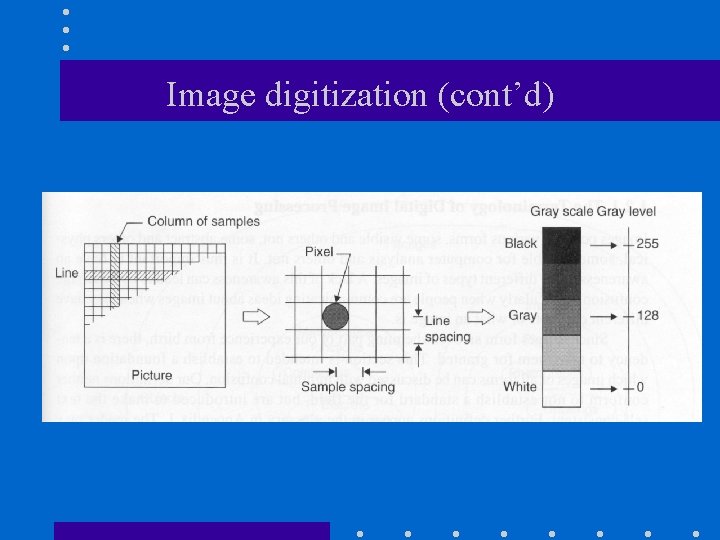 Image digitization (cont’d) 