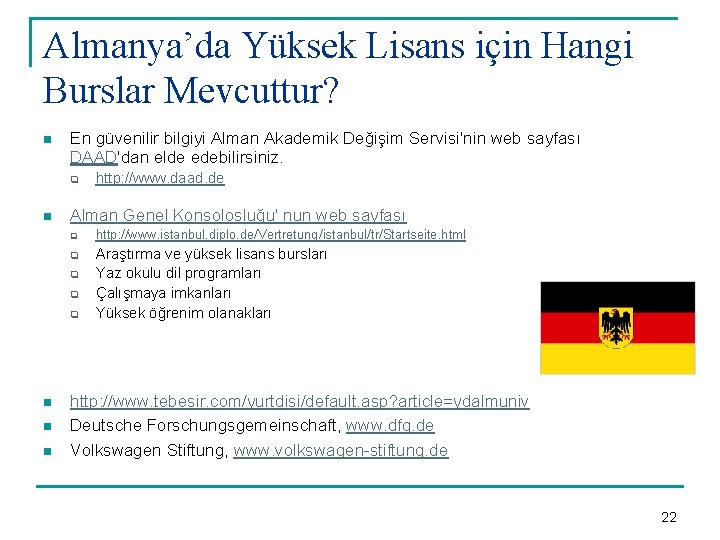Almanya’da Yüksek Lisans için Hangi Burslar Mevcuttur? n En güvenilir bilgiyi Alman Akademik Değişim