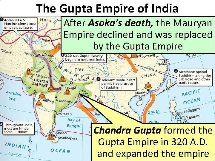 The Gupta Empire of India After Asoka’s death, the Mauryan Empire declined and was