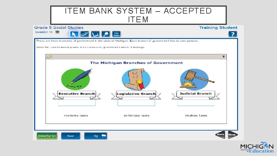 ITEM BANK SYSTEM – ACCEPTED ITEM 