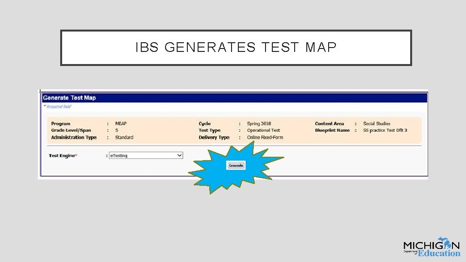 IBS GENERATES TEST MAP 