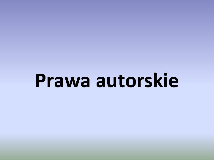 Prawa autorskie 