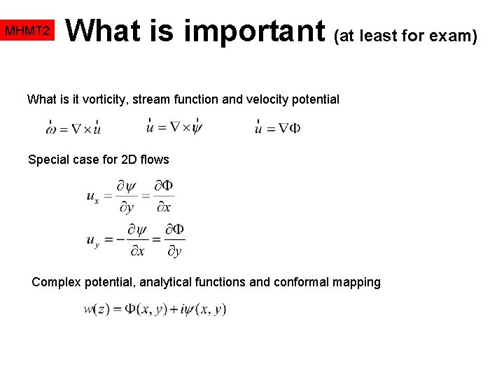 Mhmt 2 Momentum Heat Mass Transfer Balance Equations