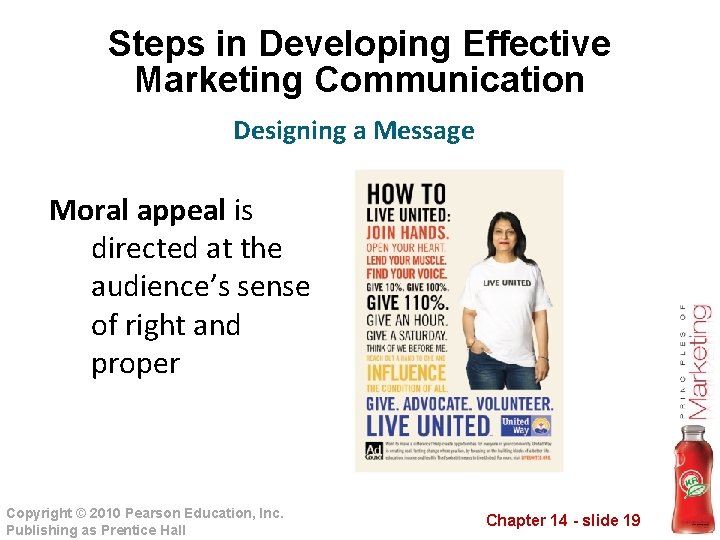 Steps in Developing Effective Marketing Communication Designing a Message Moral appeal is directed at