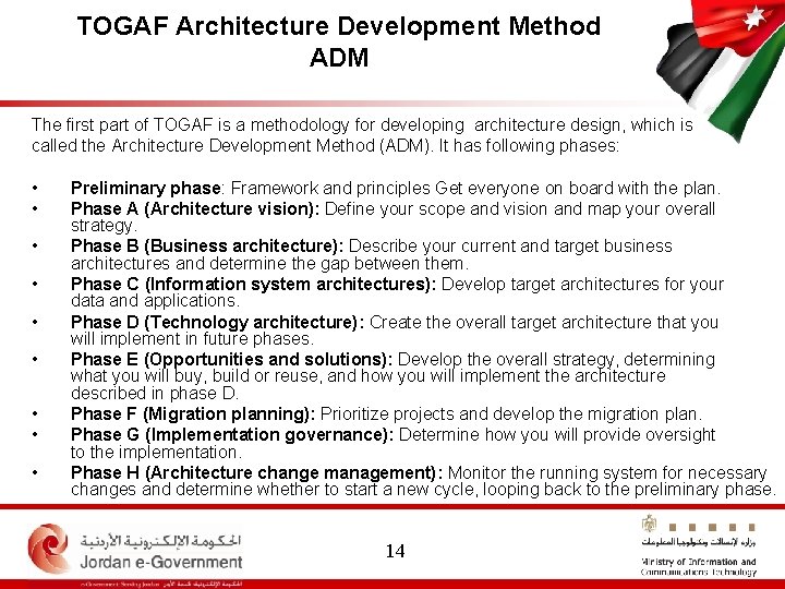 TOGAF Architecture Development Method ADM The first part of TOGAF is a methodology for