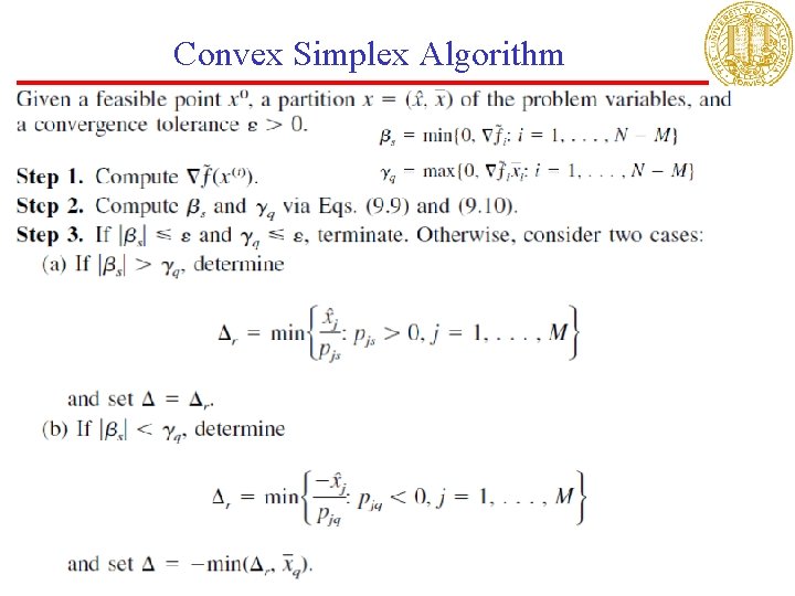 Convex Simplex Algorithm Page 41 