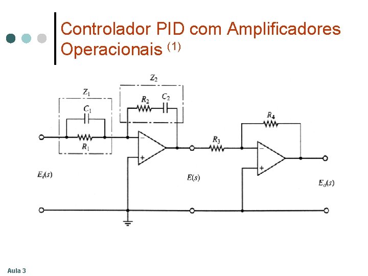 Controlador PID com Amplificadores Operacionais (1) Aula 3 Controlador PID com Amplificadores Operacionais (1) Aula 3