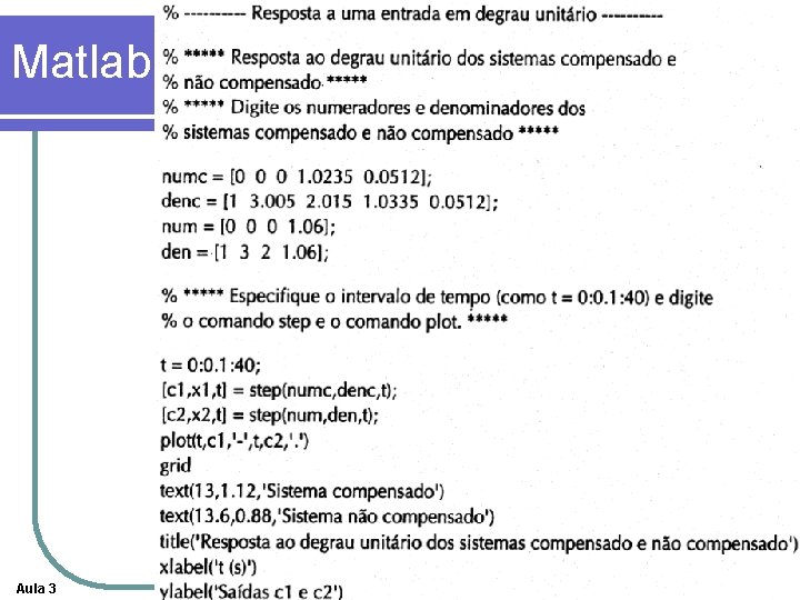 Matlab Aula 3 Matlab Aula 3