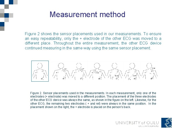 Measurement method Figure 2 shows the sensor placements used in our measurements. To ensure Measurement method Figure 2 shows the sensor placements used in our measurements. To ensure
