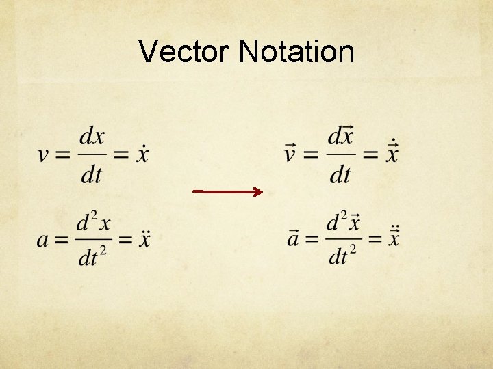 Vector Notation 