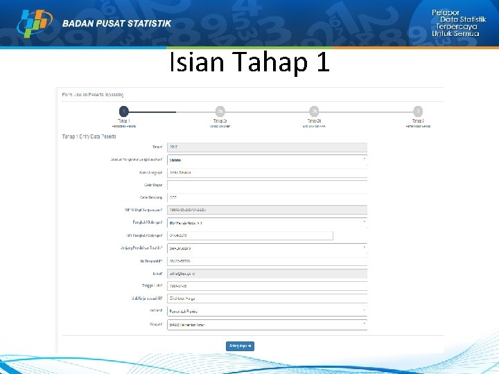 Isian Tahap 1 Isian Tahap 1