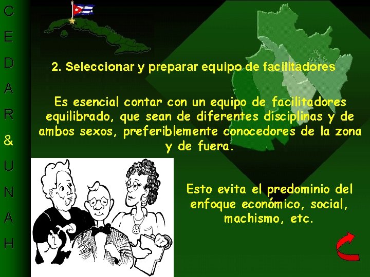 C E D A R & 2. Seleccionar y preparar equipo de facilitadores Es C E D A R & 2. Seleccionar y preparar equipo de facilitadores Es