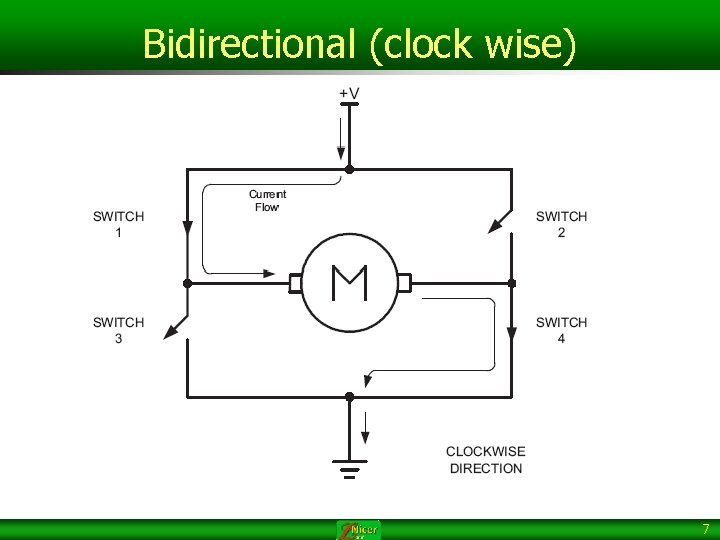 Bidirectional (clock wise) 7 