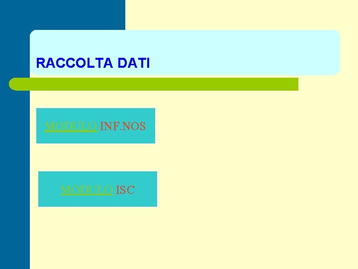 RACCOLTA DATI MODULO INF. NOS MODULO ISC 