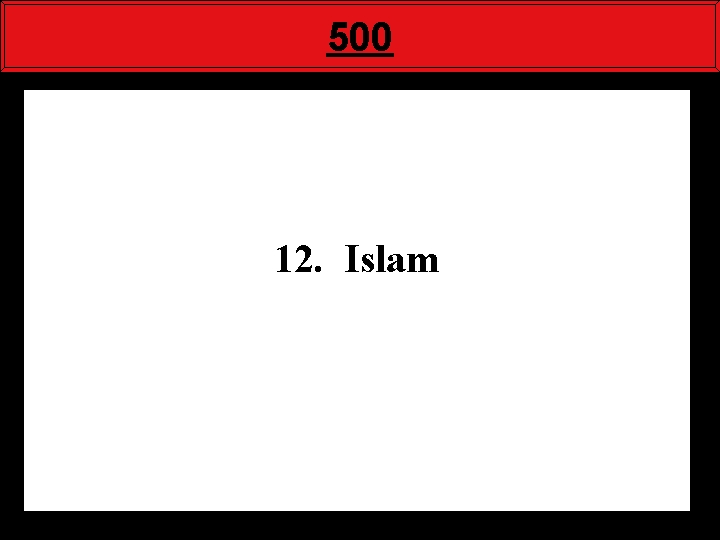 500 12. Islam 