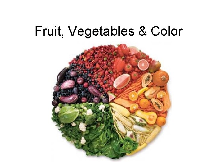 Fruit, Vegetables & Color 