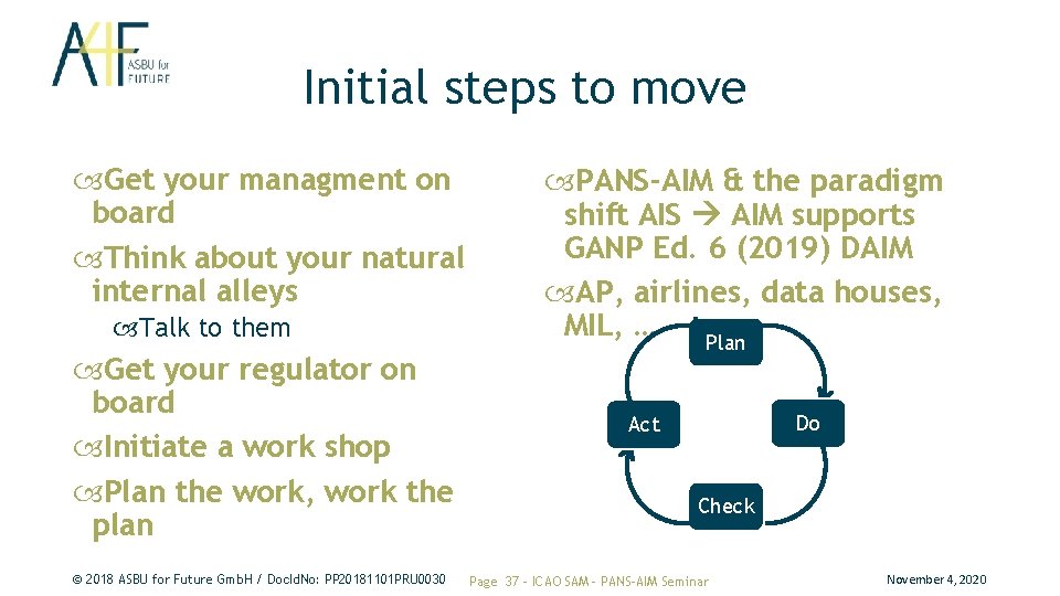 Initial steps to move Get your managment on board Think about your natural internal Initial steps to move Get your managment on board Think about your natural internal