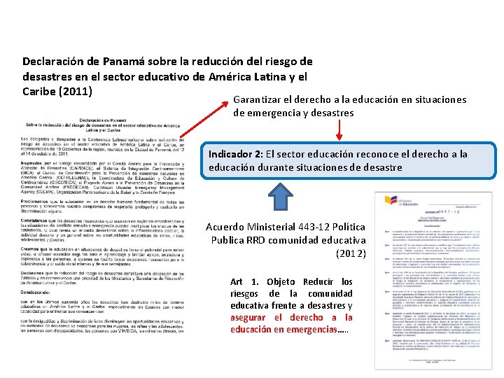 Declaración de Panamá sobre la reducción del riesgo de desastres en el sector educativo