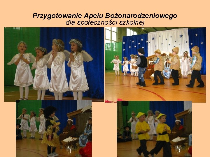 Przygotowanie Apelu Bożonarodzeniowego dla społeczności szkolnej 