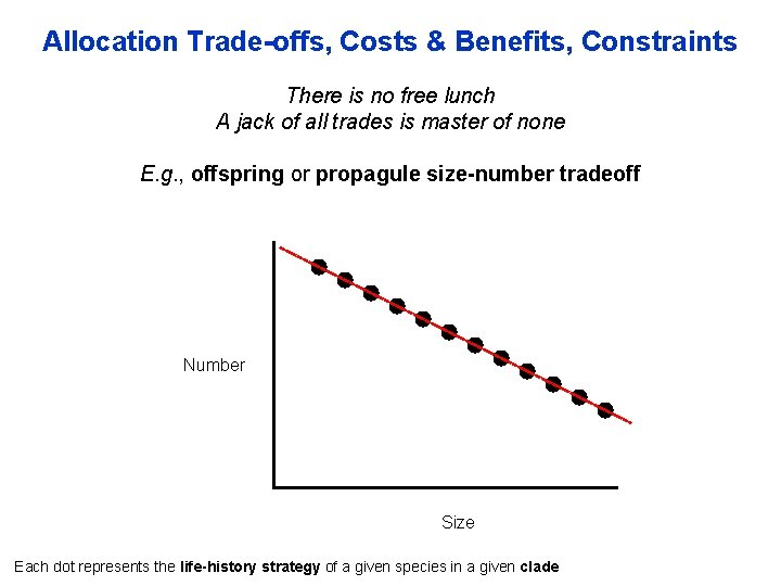 Allocation Trade-offs, Costs & Benefits, Constraints There is no free lunch A jack of