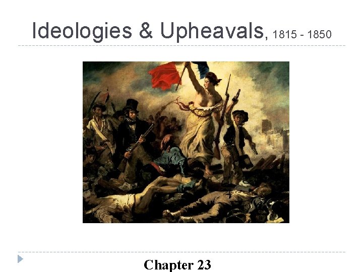 Ideologies & Upheavals, 1815 - 1850 Chapter 23 