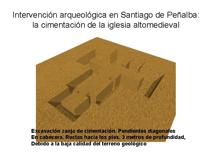 Intervención arqueológica en Santiago de Peñalba: la cimentación de la iglesia altomedieval Excavación zanja