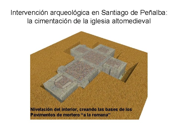 Intervención arqueológica en Santiago de Peñalba: la cimentación de la iglesia altomedieval Nivelación del