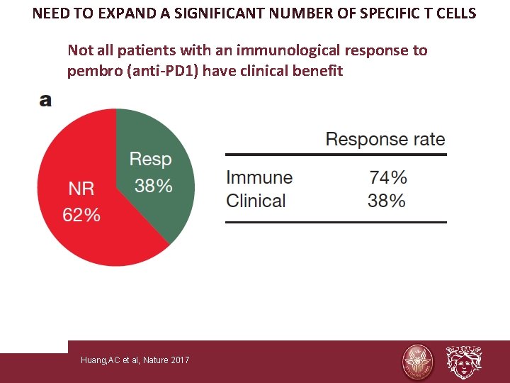 NEED TO EXPAND A SIGNIFICANT NUMBER OF SPECIFIC T CELLS Not all patients with