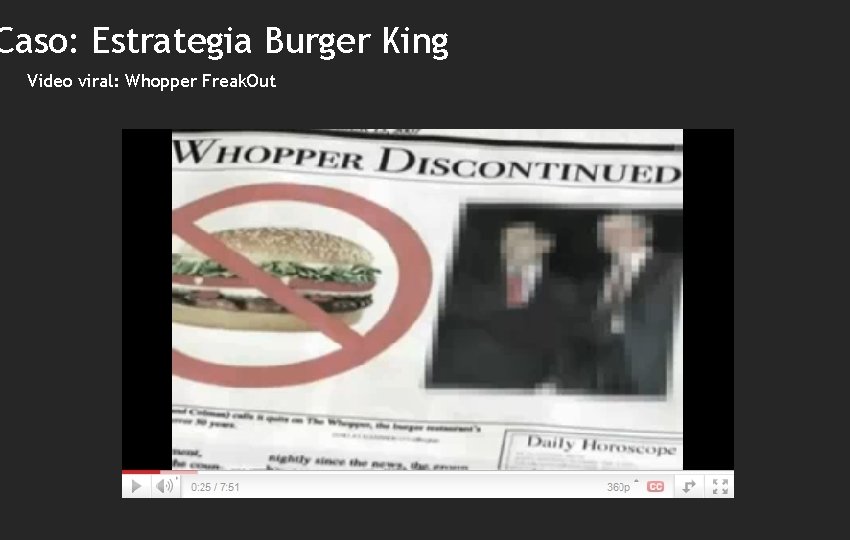 Caso: Estrategia Burger King Video viral: Whopper Freak. Out 