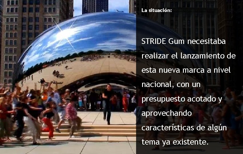 La situación: STRIDE Gum necesitaba realizar el lanzamiento de esta nueva marca a nivel