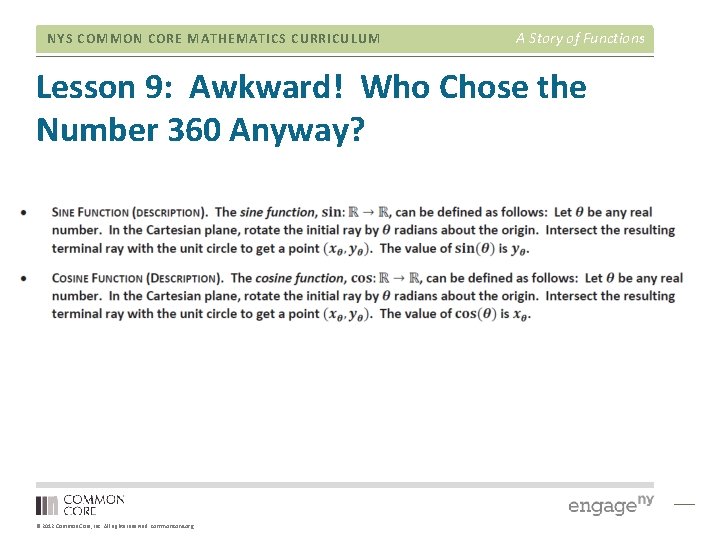 NYS COMMON CORE MATHEMATICS CURRICULUM A Story of Functions Lesson 9: Awkward! Who Chose