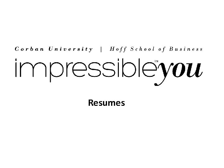 Resumes 