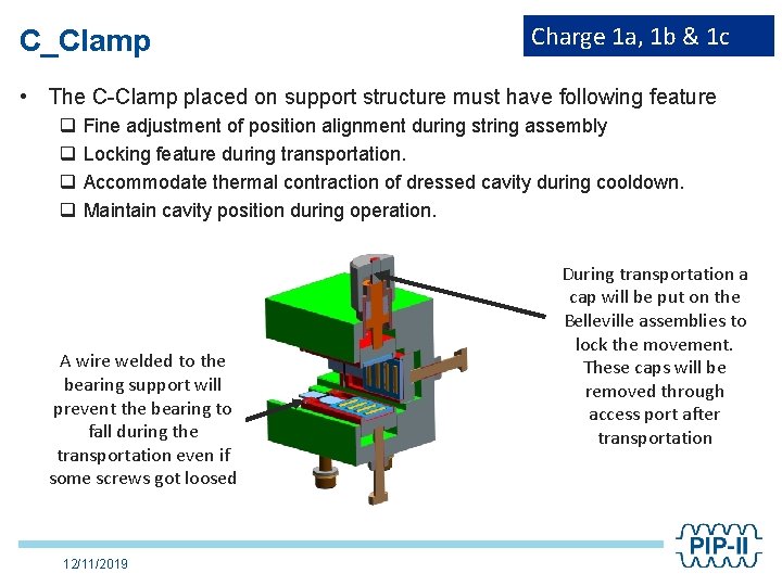 C_Clamp Charge 1 a, 1 b & 1 c • The C-Clamp placed on