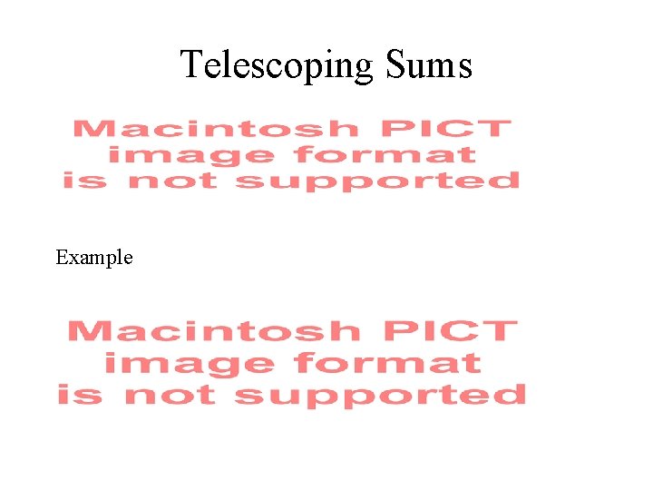 Telescoping Sums Example 